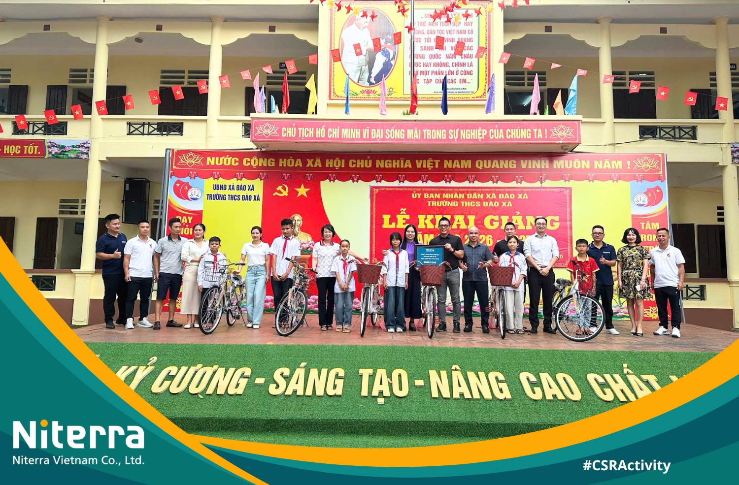 Niterra Việt Nam cùng đối tác trao xe đạp, tiếp sức học sinh có hoàn cảnh khó khăn