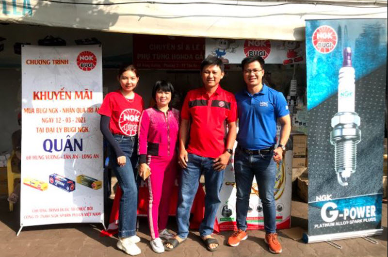 Chương trình hỗ trợ đại lý của bugi NGK tại Long An