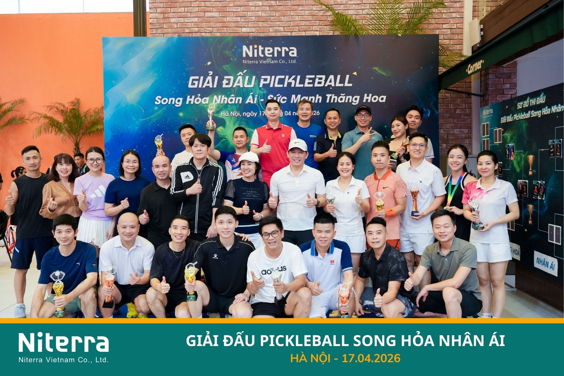 Bùng nổ với ngọn lửa yêu thương tại Giải đấu Pickleball Song Hỏa Nhân Ái ở khu vực miền Bắc