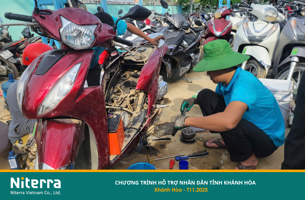 Niterra Vietnam and Hai Bang Dealer Rescue Flood-Damaged Spark Plugs in Khanh Hoa – November 2025