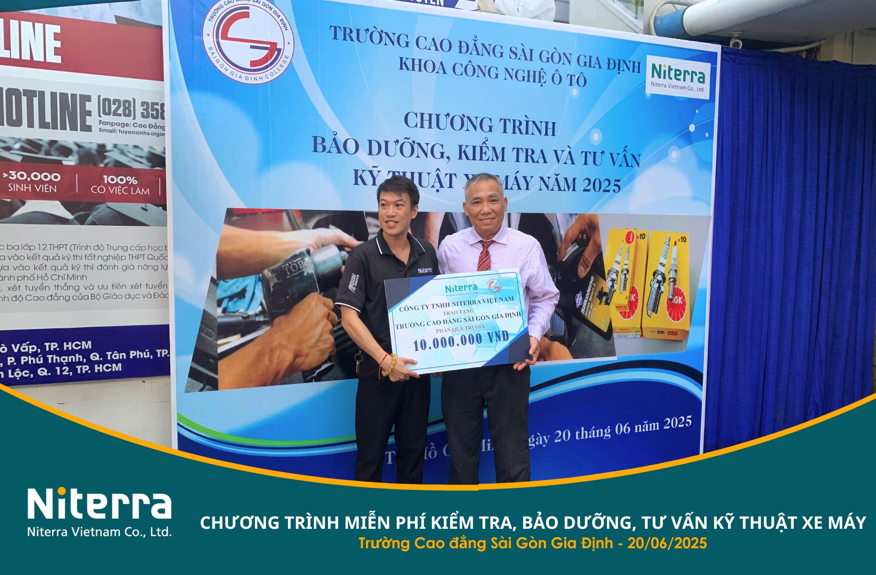 Ban tổ chức vinh danh nhà tài trợ Niterra Việt Nam tại sự kiện
