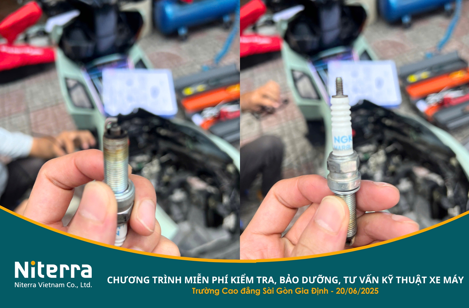 Bugi được kiểm tra tình trạng trước khi hỗ trợ thay mới